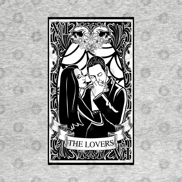 Gomez and Morticia Addams Tarot Card (The Lovers) by MojonMan